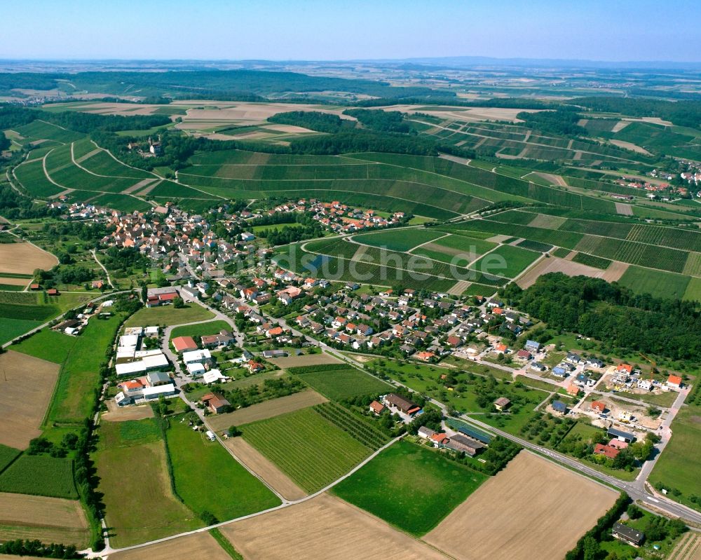 Luftbild Stockheim - Dorfkern am Feldrand in Stockheim im Bundesland Baden-Württemberg, Deutschland