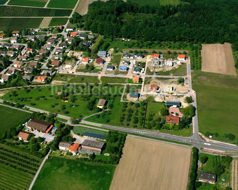 Luftaufnahme Stockheim - Dorfkern am Feldrand in Stockheim im Bundesland Baden-Württemberg, Deutschland