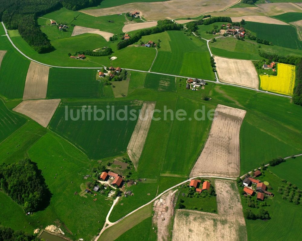 Stockland von oben - Dorfkern am Feldrand in Stockland im Bundesland Bayern, Deutschland