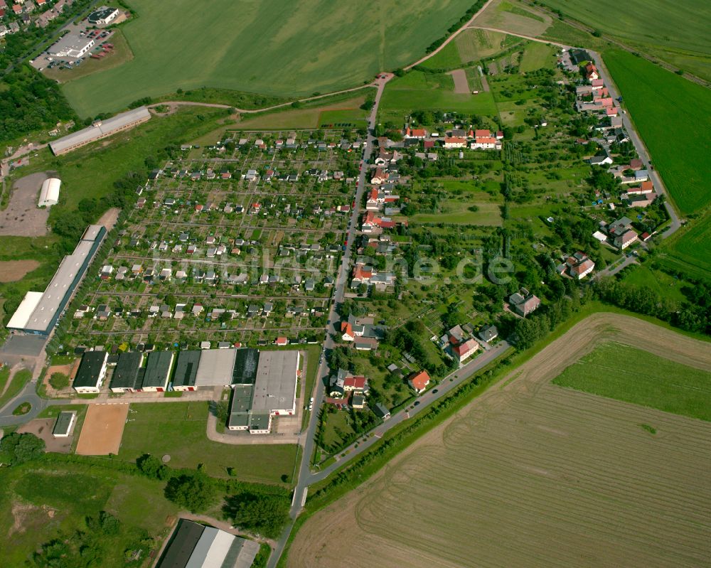 Luftbild Strehla - Dorfkern am Feldrand in Strehla im Bundesland Sachsen, Deutschland