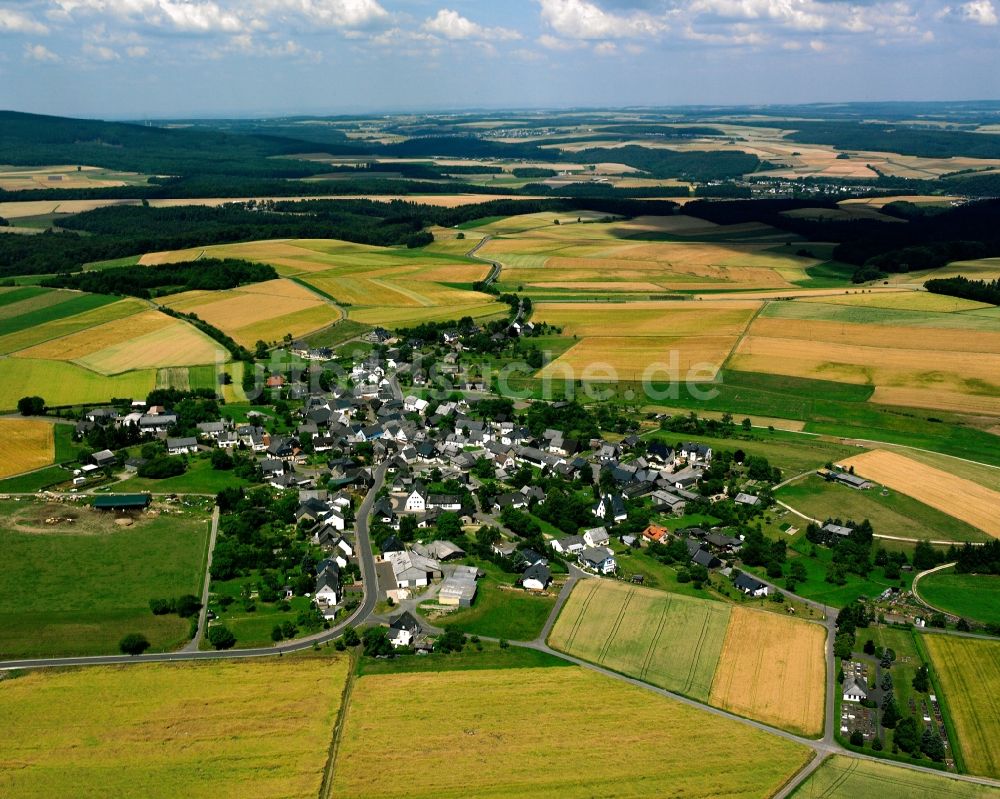 Sulzbach von oben - Dorfkern am Feldrand in Sulzbach im Bundesland Rheinland-Pfalz, Deutschland