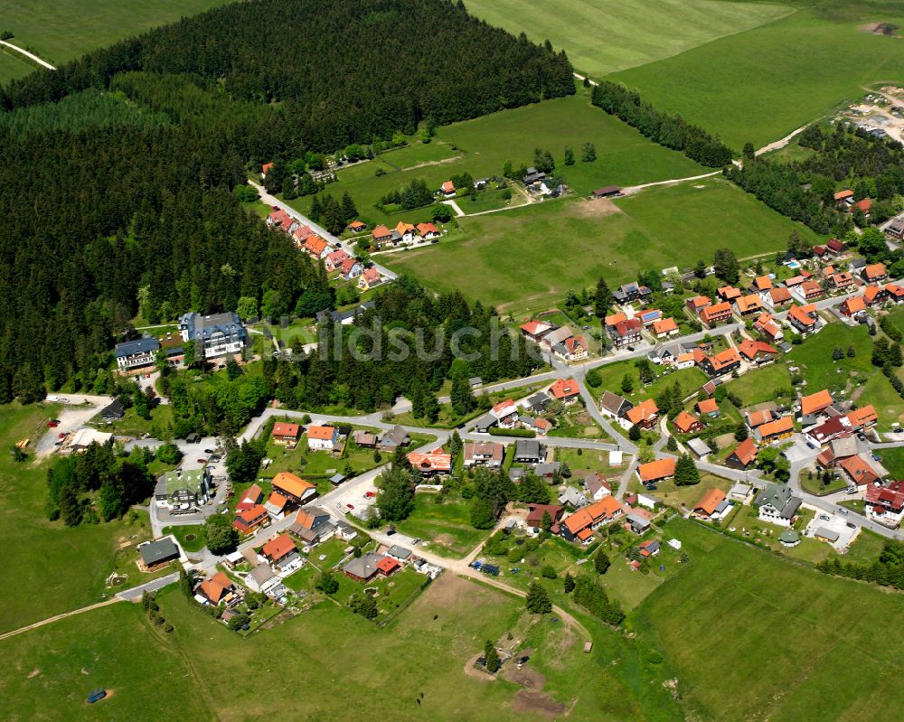 Luftbild Tanne - Dorfkern am Feldrand in Tanne im Bundesland Sachsen-Anhalt, Deutschland