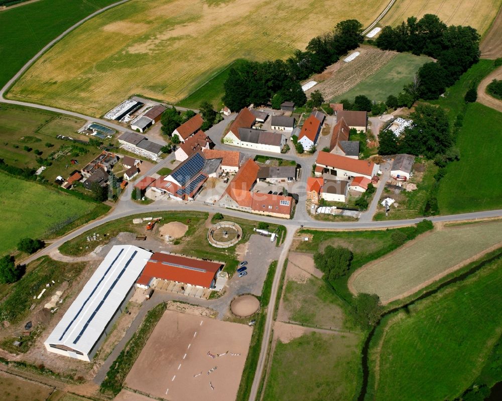 Luftbild Taugenroth - Dorfkern am Feldrand in Taugenroth im Bundesland Bayern, Deutschland