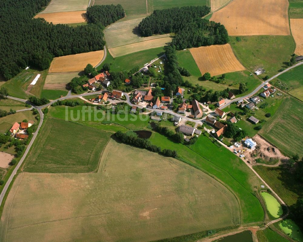 Luftaufnahme Triebendorf - Dorfkern am Feldrand in Triebendorf im Bundesland Bayern, Deutschland