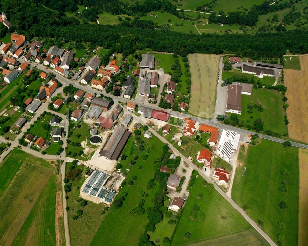 Luftbild Türkheim - Dorfkern am Feldrand in Türkheim im Bundesland Baden-Württemberg, Deutschland