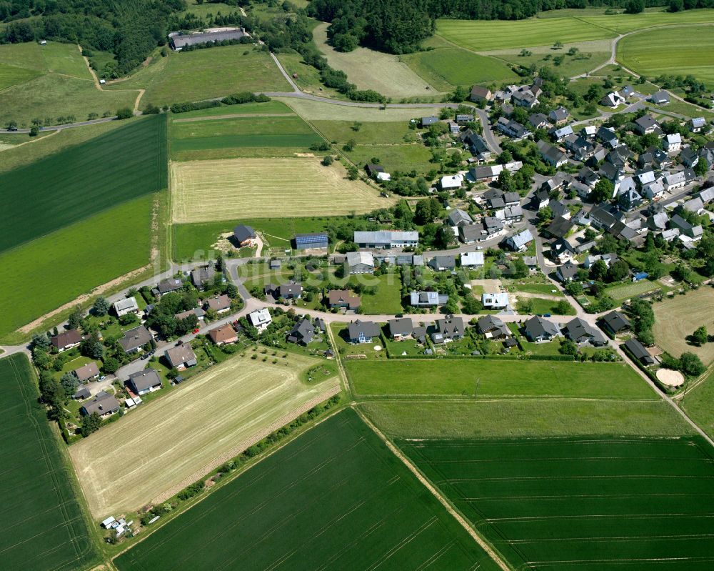 Uhler aus der Vogelperspektive: Dorfkern am Feldrand in Uhler im Bundesland Rheinland-Pfalz, Deutschland