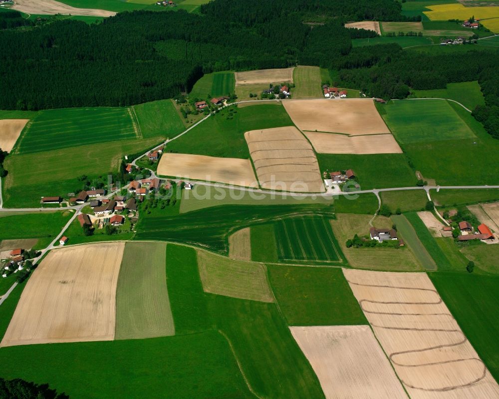 Luftbild Unterbubach - Dorfkern am Feldrand in Unterbubach im Bundesland Bayern, Deutschland