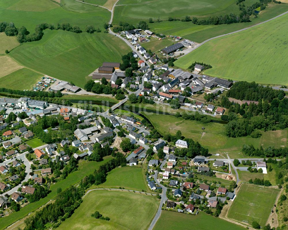 Luftbild Unterkotzau - Dorfkern am Feldrand in Unterkotzau im Bundesland Bayern, Deutschland