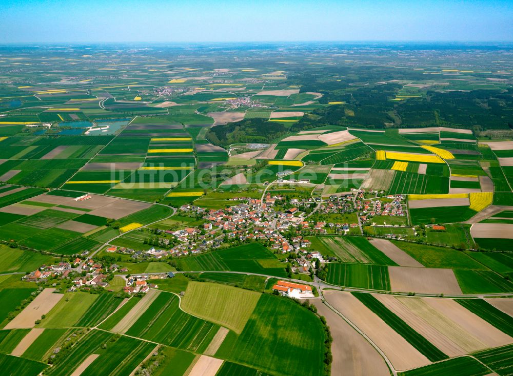 Luftaufnahme Unterstadion - Dorfkern am Feldrand in Unterstadion im Bundesland Baden-Württemberg, Deutschland