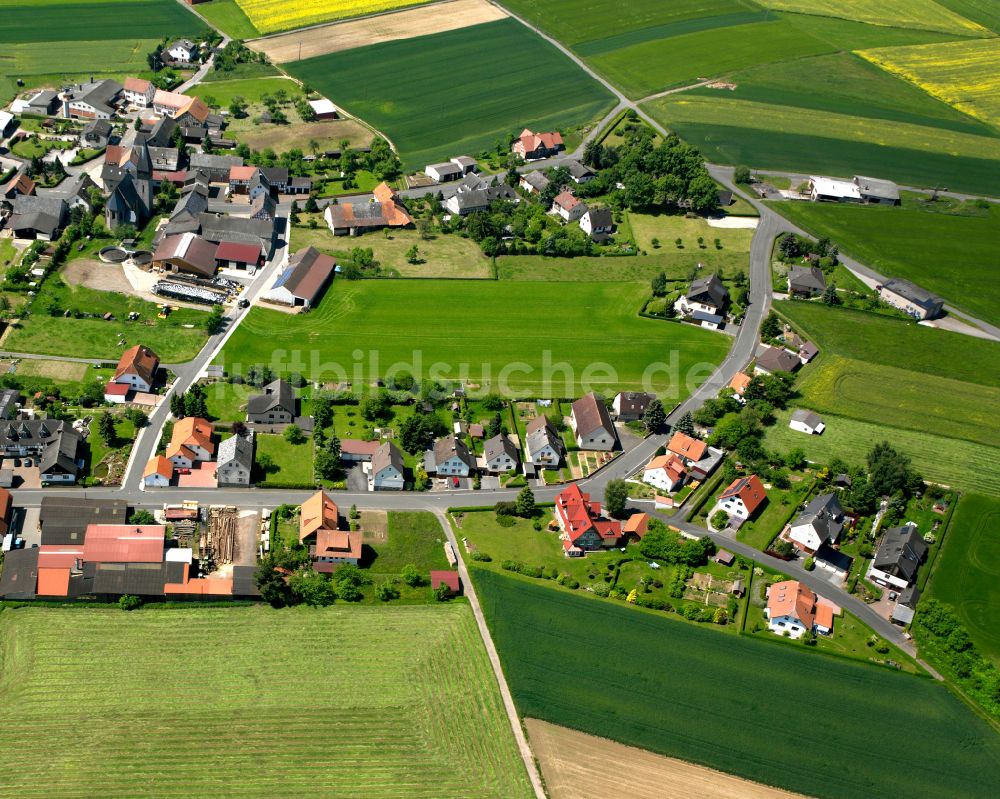 Luftaufnahme Vockenrod - Dorfkern am Feldrand in Vockenrod im Bundesland Hessen, Deutschland