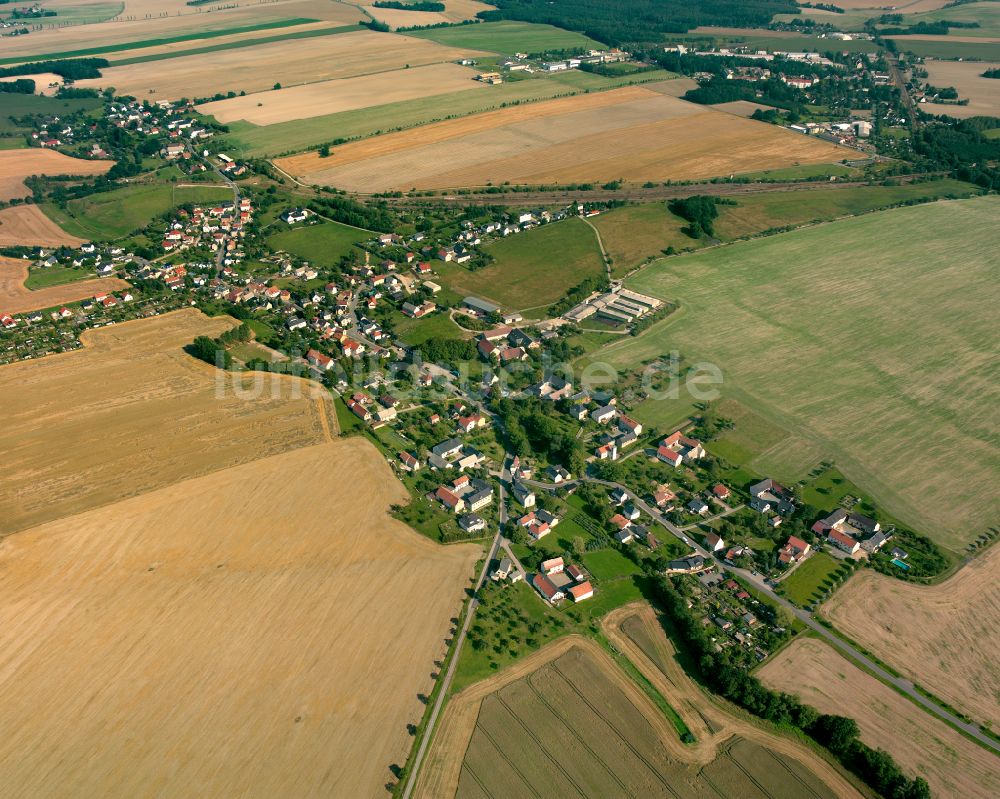 Luftaufnahme Vogelgesang - Dorfkern am Feldrand in Vogelgesang im Bundesland Thüringen, Deutschland