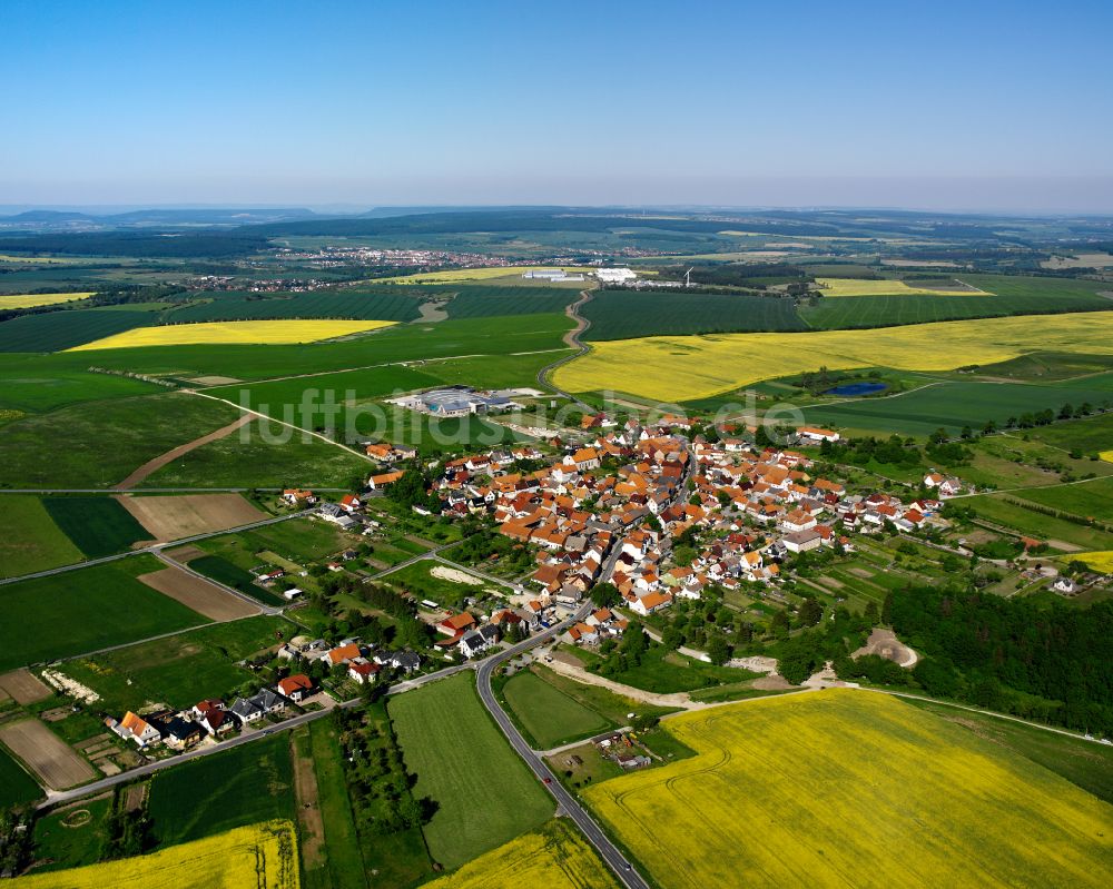 Luftaufnahme Wachstedt - Dorfkern am Feldrand in Wachstedt im Bundesland Thüringen, Deutschland