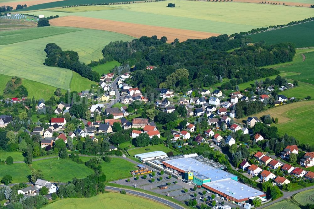 Luftbild Weidensdorf - Dorfkern am Feldrand in Weidensdorf im Bundesland Sachsen, Deutschland