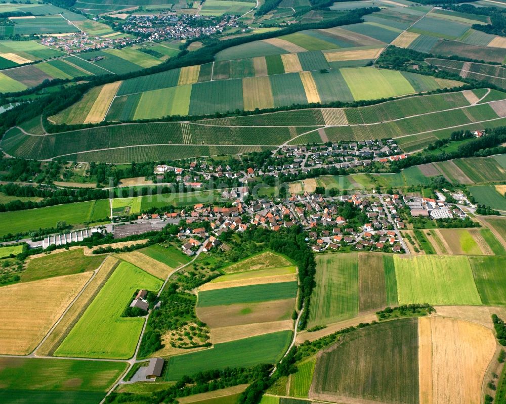 Luftbild Weiler - Dorfkern am Feldrand in Weiler im Bundesland Baden-Württemberg, Deutschland