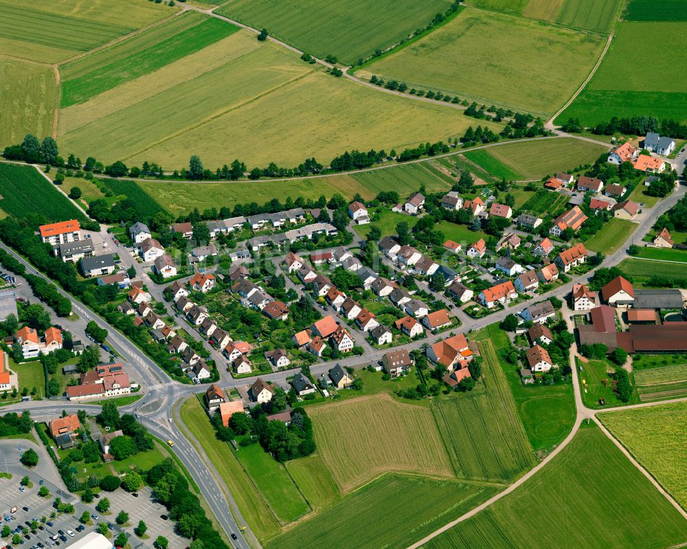 Luftbild Weilheim - Dorfkern am Feldrand in Weilheim im Bundesland Baden-Württemberg, Deutschland