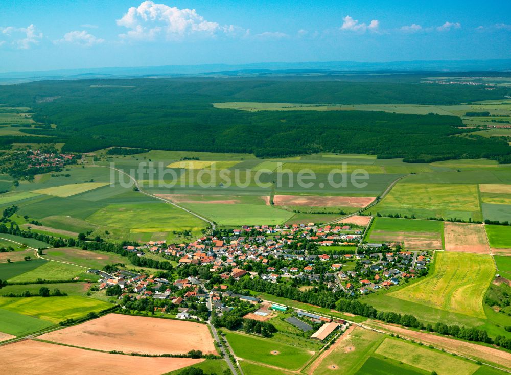 Luftbild Weitersweiler - Dorfkern am Feldrand in Weitersweiler im Bundesland Rheinland-Pfalz, Deutschland