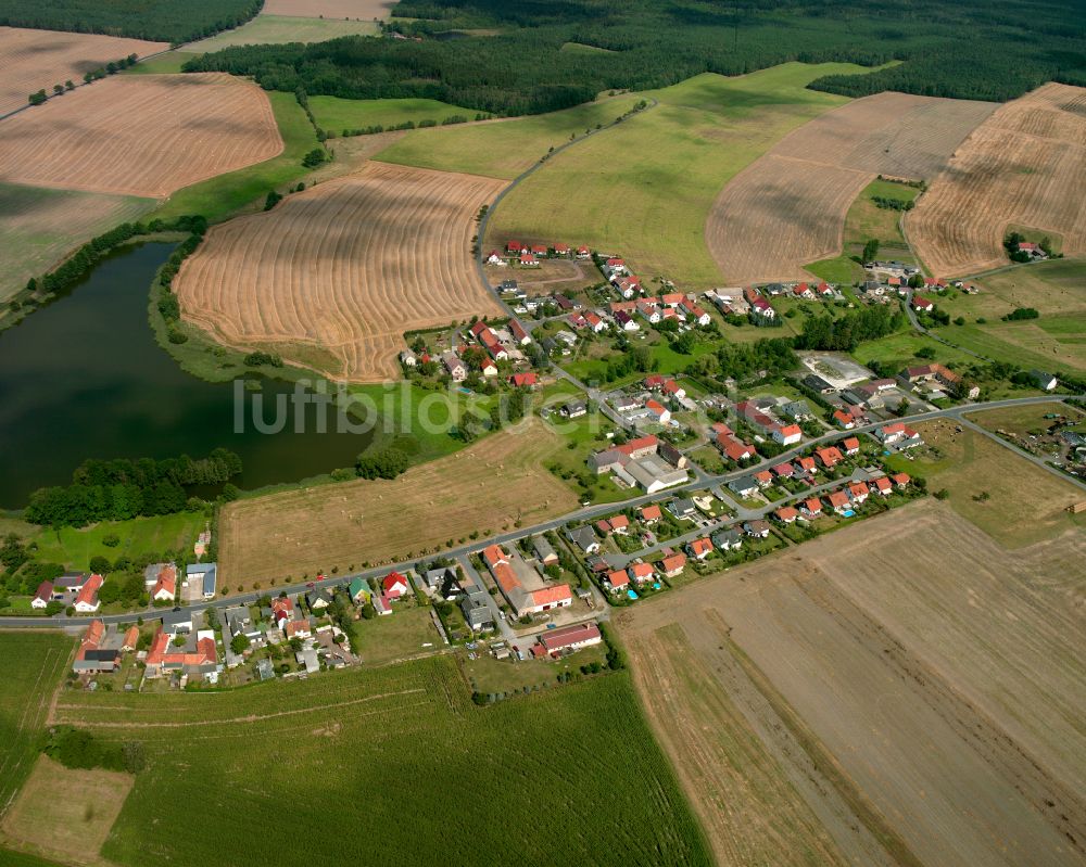 Welxande aus der Vogelperspektive: Dorfkern am Feldrand in Welxande im Bundesland Sachsen, Deutschland