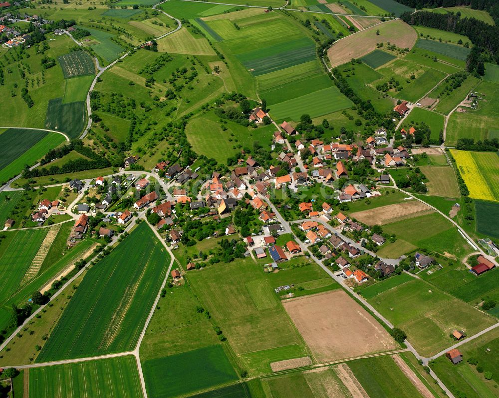 Luftaufnahme Wenden - Dorfkern am Feldrand in Wenden im Bundesland Baden-Württemberg, Deutschland