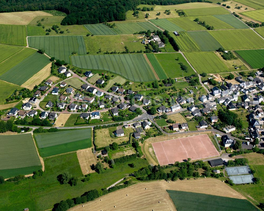 Luftaufnahme Werlau - Dorfkern am Feldrand in Werlau im Bundesland Rheinland-Pfalz, Deutschland