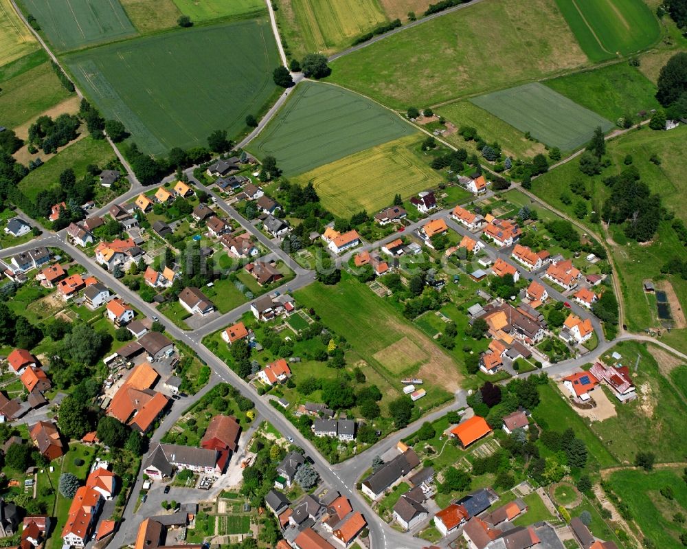 Luftaufnahme Wiershausen - Dorfkern am Feldrand in Wiershausen im Bundesland Niedersachsen, Deutschland