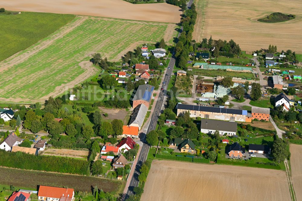 Luftbild Wilhelmshof - Dorfkern am Feldrand in Wilhelmshof im Bundesland Brandenburg, Deutschland