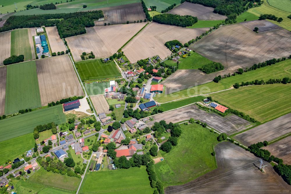 Luftaufnahme Wohlerst - Dorfkern am Feldrand in Wohlerst im Bundesland Niedersachsen, Deutschland