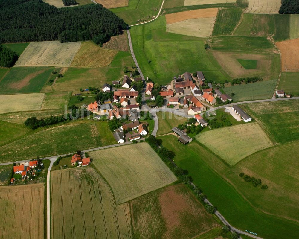 Luftbild Wolfsau - Dorfkern am Feldrand in Wolfsau im Bundesland Bayern, Deutschland