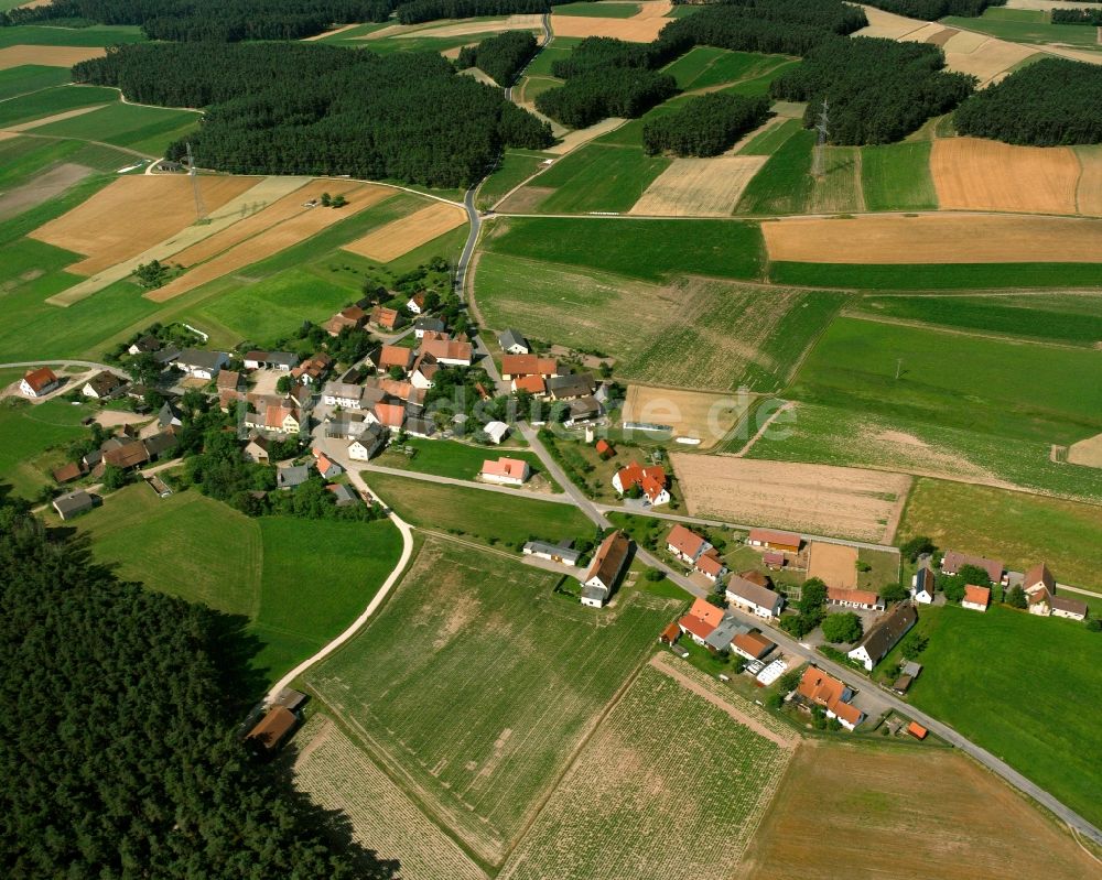 Luftbild Wolfsau - Dorfkern am Feldrand in Wolfsau im Bundesland Bayern, Deutschland