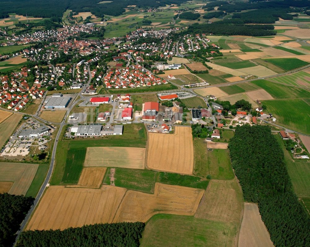 Luftbild Wolfsau - Dorfkern am Feldrand in Wolfsau im Bundesland Bayern, Deutschland