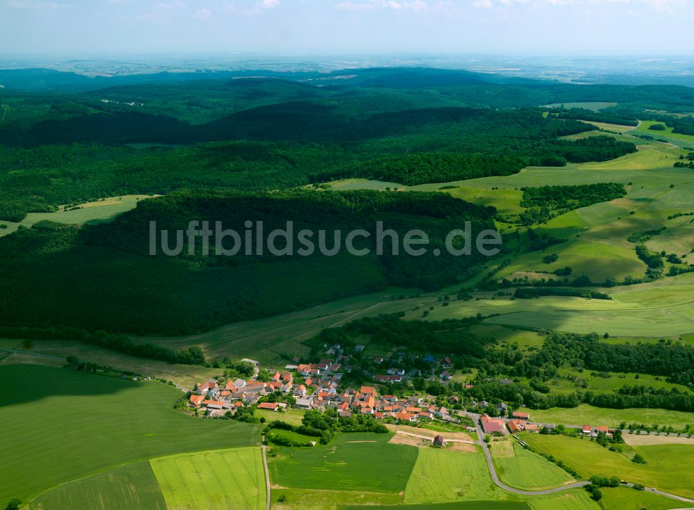 Luftaufnahme Würzweiler - Dorfkern am Feldrand in Würzweiler im Bundesland Rheinland-Pfalz, Deutschland