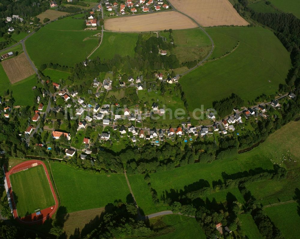 Zechendorf von oben - Dorfkern am Feldrand in Zechendorf im Bundesland Sachsen, Deutschland