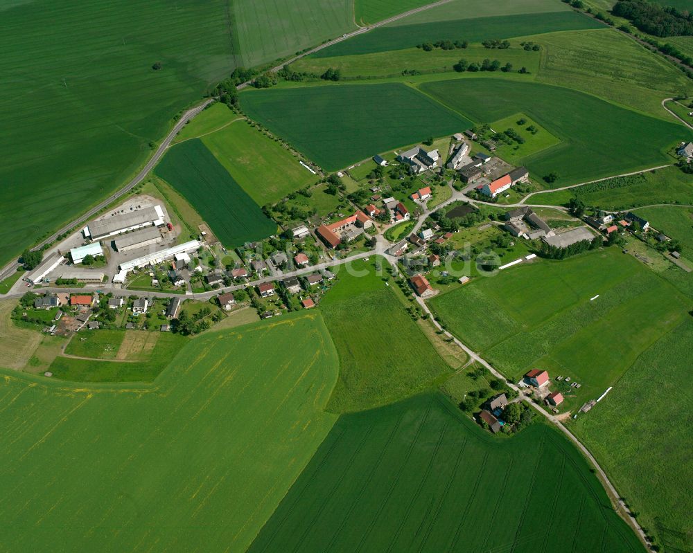 Luftbild Zossen - Dorfkern am Feldrand in Zossen im Bundesland Thüringen, Deutschland