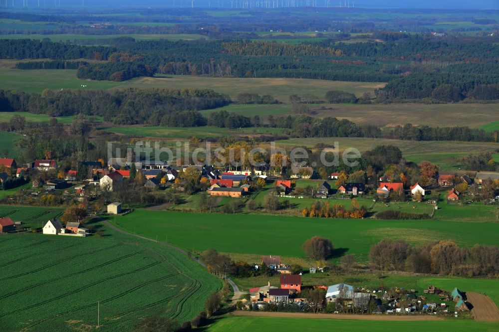 Luftaufnahme Flieth-Stegelitz - Dorfkern Flieth-Stegelitz im Bundesland Brandenburg