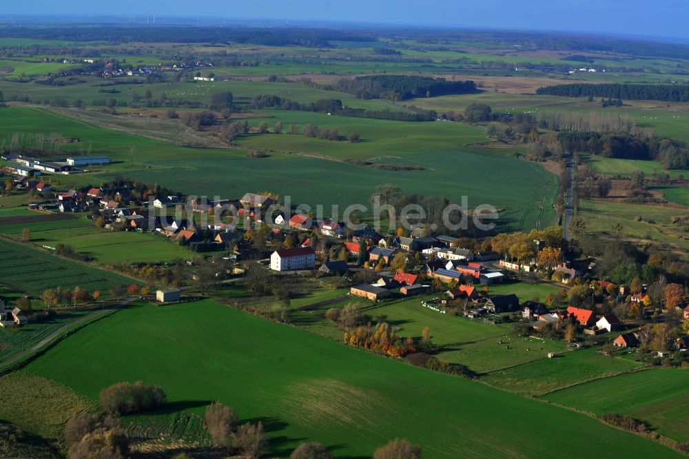 Luftaufnahme Flieth-Stegelitz - Dorfkern Flieth-Stegelitz im Bundesland Brandenburg