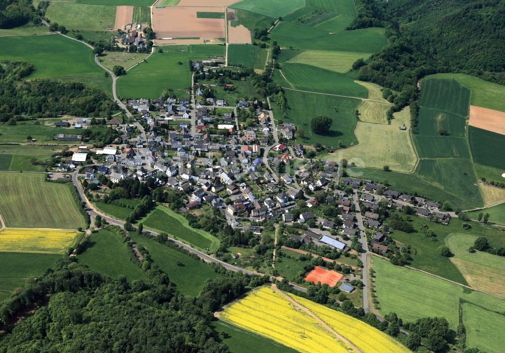 Frücht von oben - Dorfkern in Frücht im Bundesland Rheinland-Pfalz