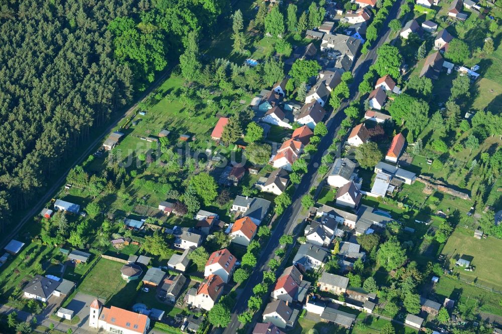 Luftaufnahme Freienhagen, Liebenwalde - Dorfkern in Freienhagen, Liebenwalde im Bundesland Brandenburg