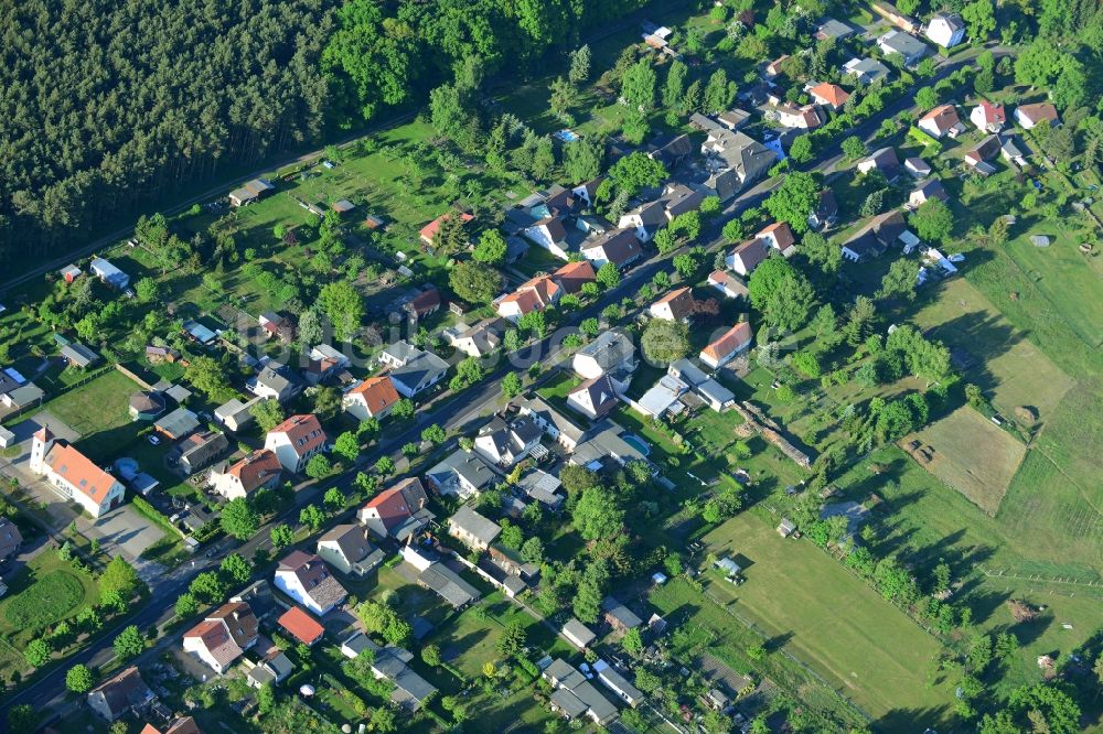 Freienhagen, Liebenwalde aus der Vogelperspektive: Dorfkern in Freienhagen, Liebenwalde im Bundesland Brandenburg