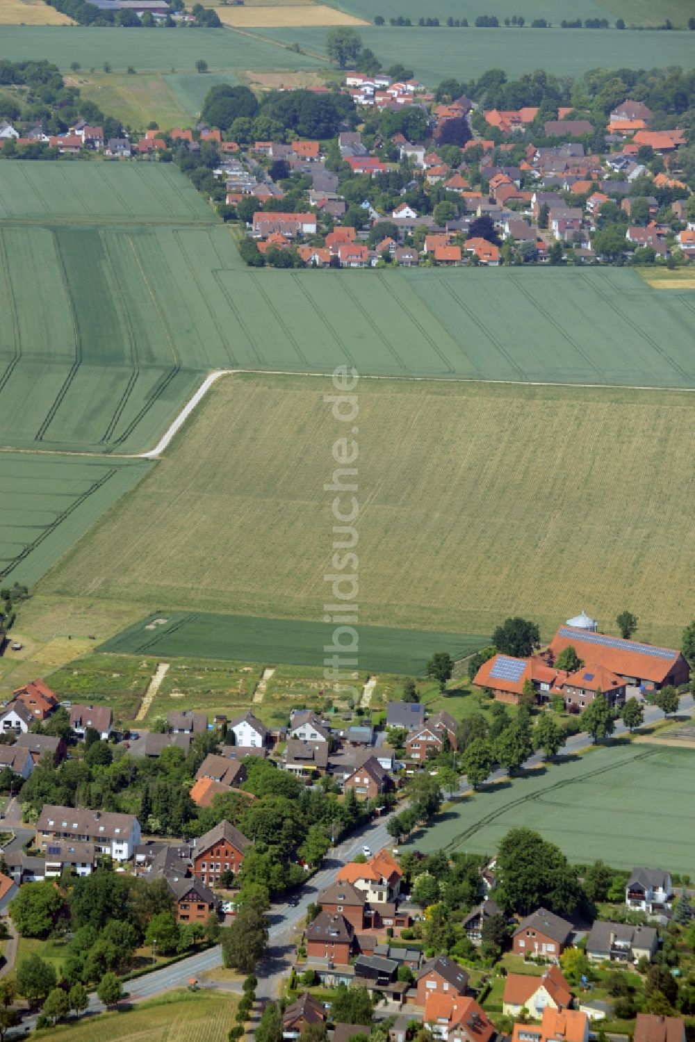 Gehrden von oben - Dorfkern in Gehrden im Bundesland Niedersachsen