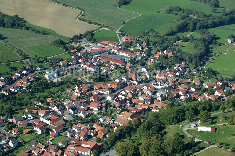 Luftbild Geisleden - Dorfkern in Geisleden im Bundesland Thüringen