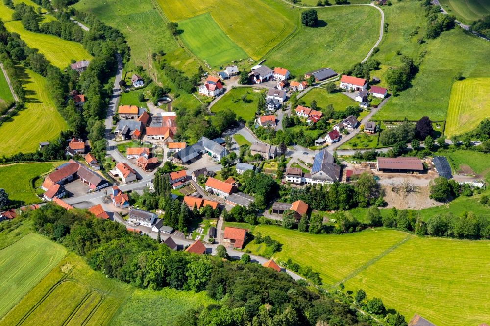 Luftbild Giebringhausen - Dorfkern in Giebringhausen im Bundesland Hessen, Deutschland