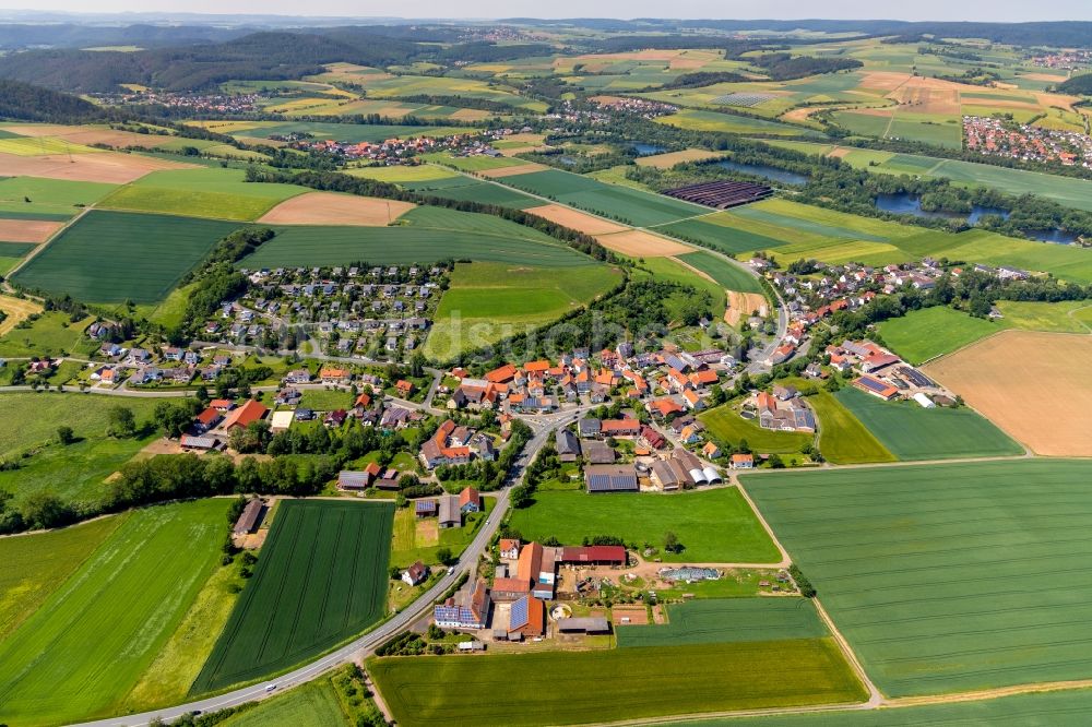 Luftbild Giflitz - Dorfkern in Giflitz im Bundesland Hessen, Deutschland