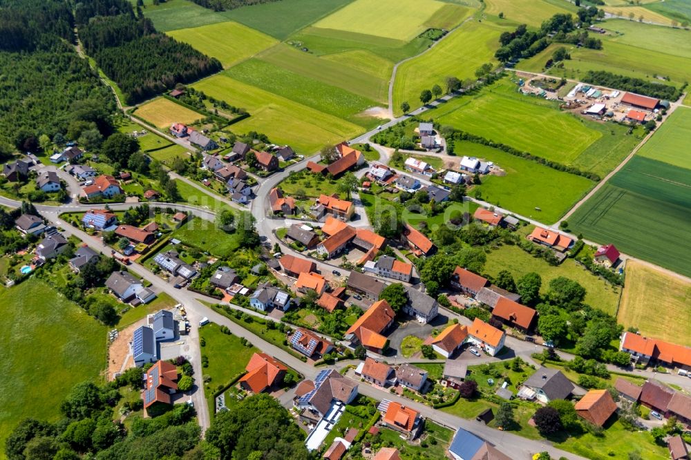 Luftaufnahme Goldhausen - Dorfkern in Goldhausen im Bundesland Hessen, Deutschland