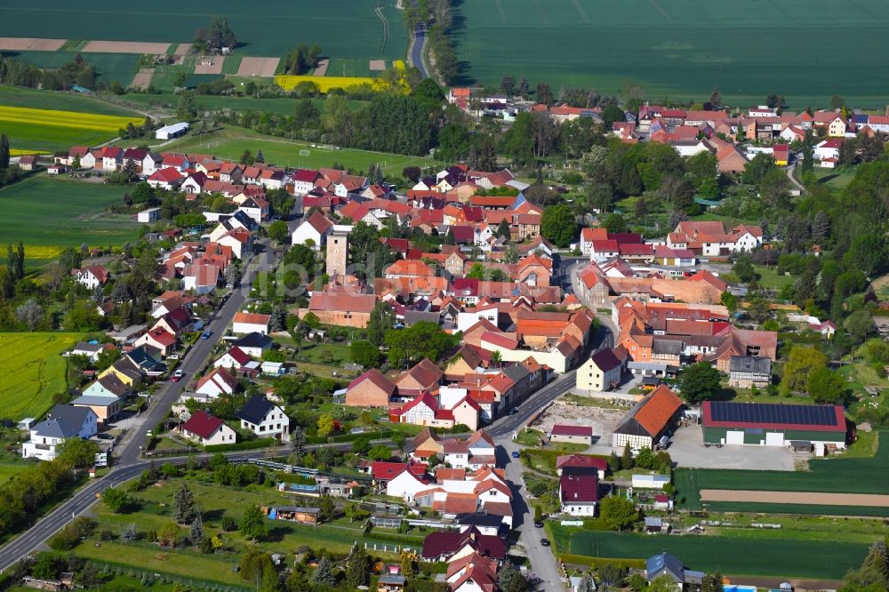 Luftaufnahme Grabe - Dorfkern in Grabe im Bundesland Thüringen, Deutschland