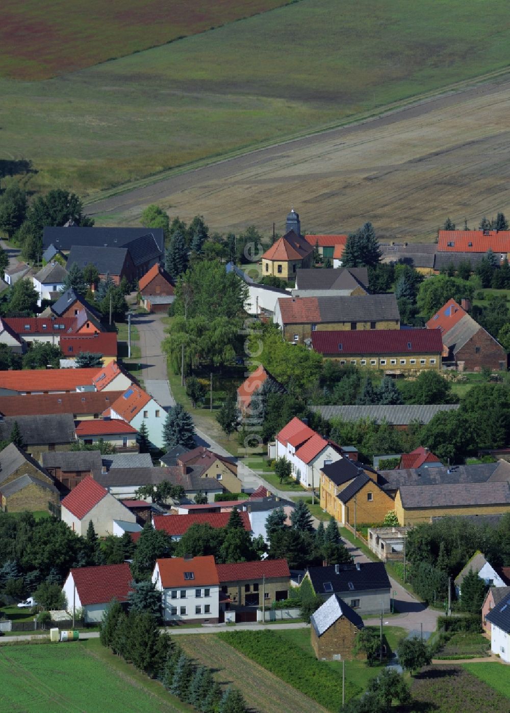 Grabo von oben - Dorfkern in Grabo im Bundesland Sachsen-Anhalt