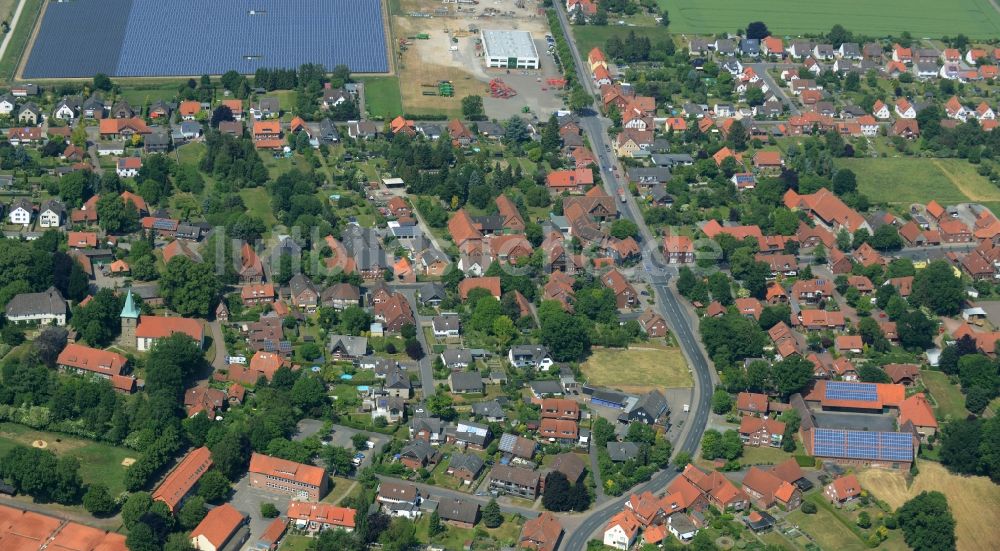 Groß Munzel von oben - Dorfkern in Groß Munzel im Bundesland Niedersachsen