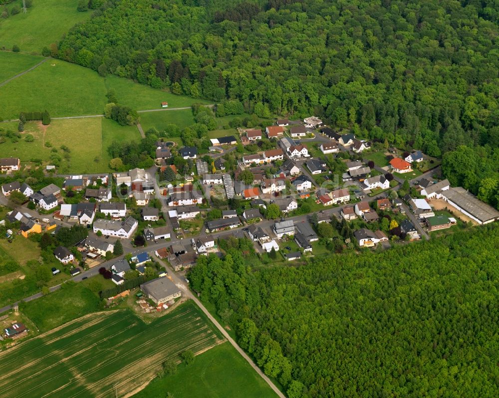 Luftbild Hattert, Hütte - Dorfkern in Hattert, Hütte im Bundesland Rheinland-Pfalz