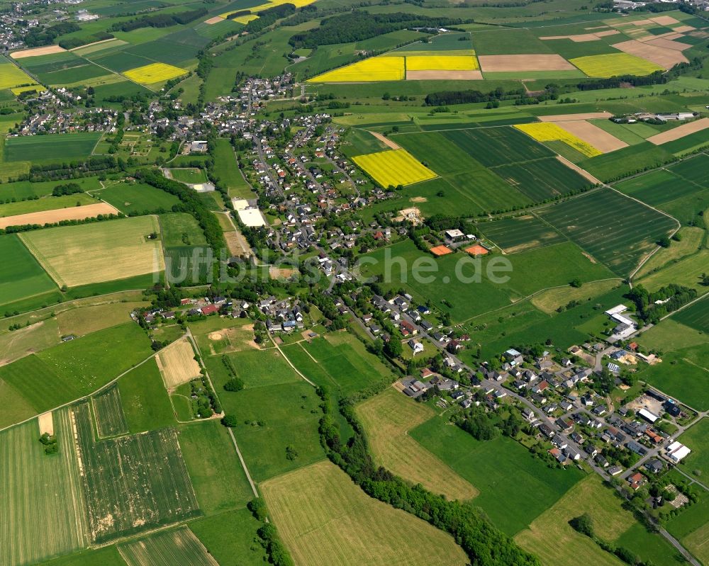 Luftaufnahme Hattert - Dorfkern in Hattert im Bundesland Rheinland-Pfalz