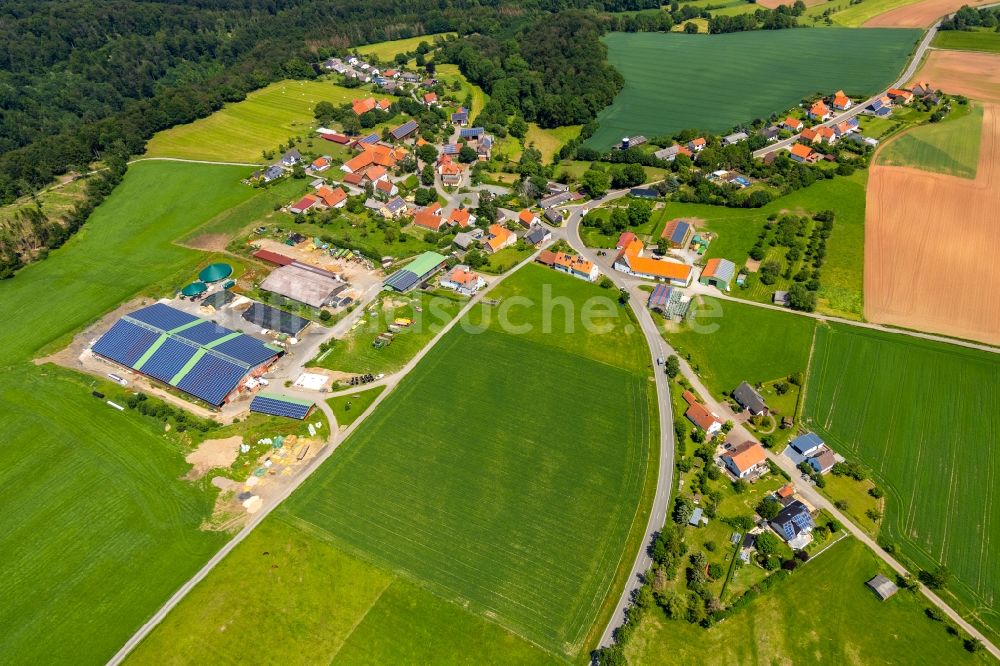 Luftbild Helmscheid - Dorfkern in Helmscheid im Bundesland Hessen, Deutschland