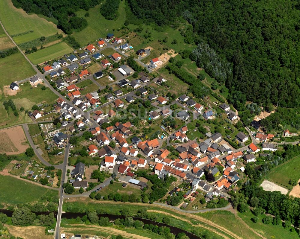 Luftaufnahme Hochstätten - Dorfkern in Hochstätten im Bundesland Rheinland-Pfalz