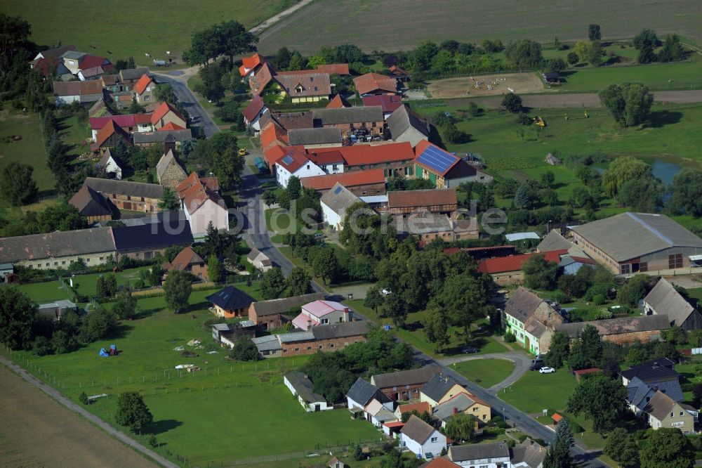 Luftaufnahme Jeserig Niederwerbig - Dorfkern in Jeserig Niederwerbig im Bundesland Brandenburg